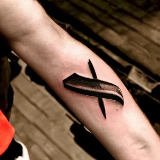 Image similar to tattoo of a small hatchet axe on the forearm