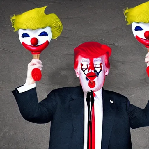 Image similar to donald trump as a clown