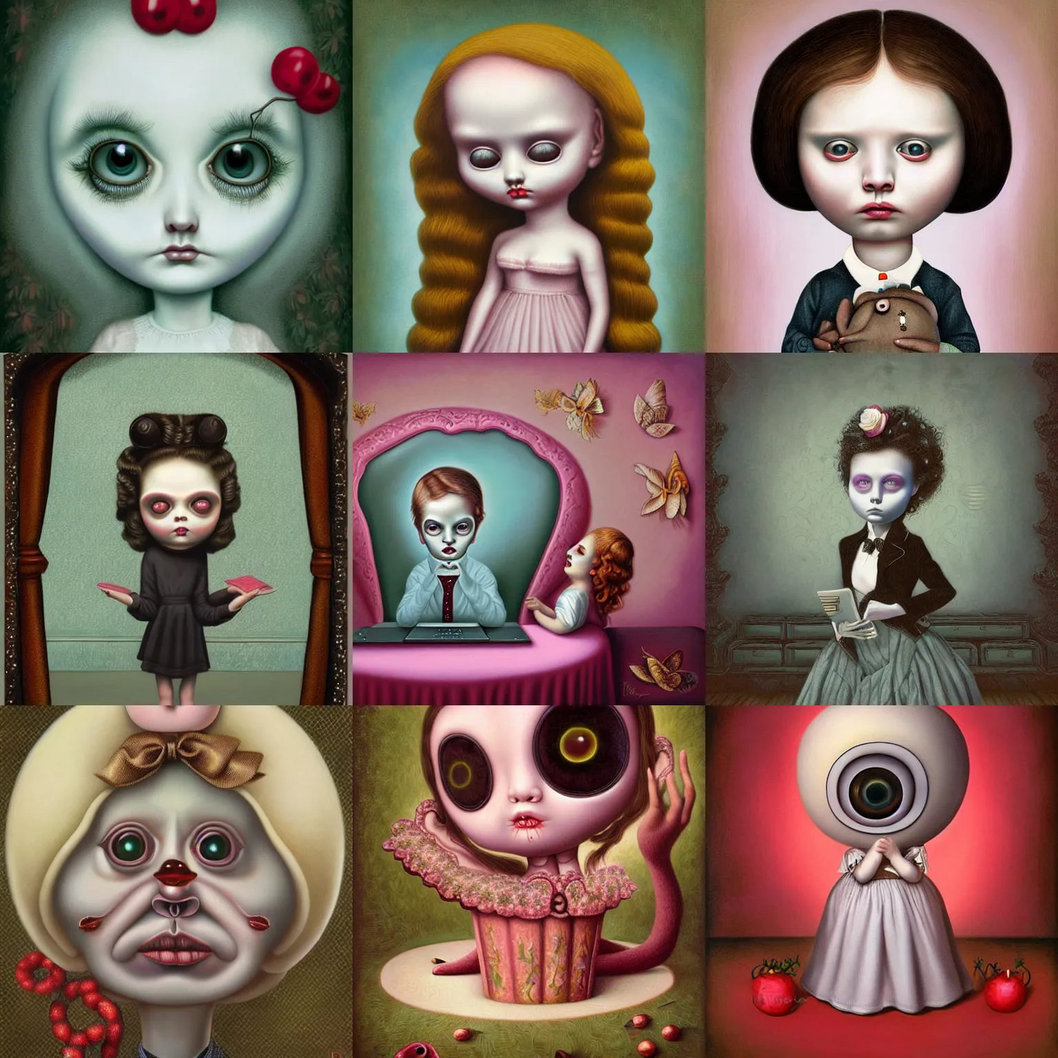 Prompt: digital painting by mark ryden