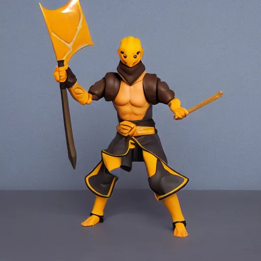 Prompt: plastic action figure from runescape, studio lighting, high resolution product photography