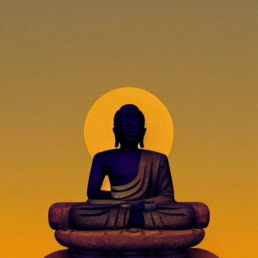 Image similar to contented peaceful haitian!! buddha, praying meditating, in a scenic environment, detailed, golden hour, realism, artstation trending, digital art