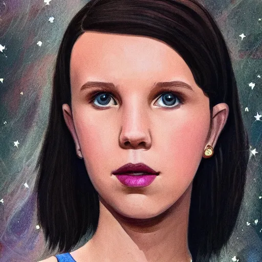 Prompt: millie bobby brown, fantasy, art, beautiful,