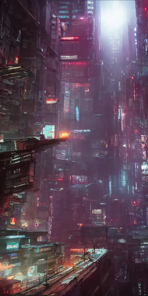 Image similar to a cyberpunk under-dweller in a sprawling Russian Moon city called New Moscow, Koji Morimoto, Akira, Blade Runner, Necromunda, rendered in unreal engine 3D, octane render, volumetric lighting, anti aliasing, clean linework