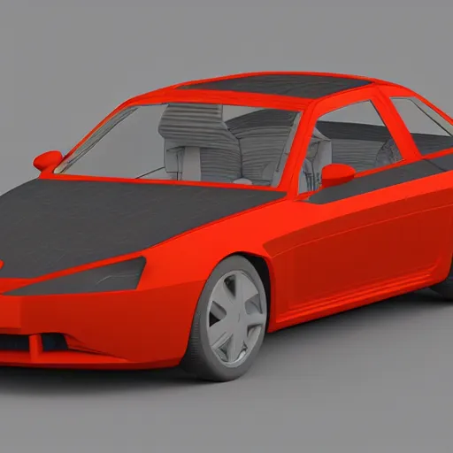 Image similar to detailed 3D mesh of a car in blender model space