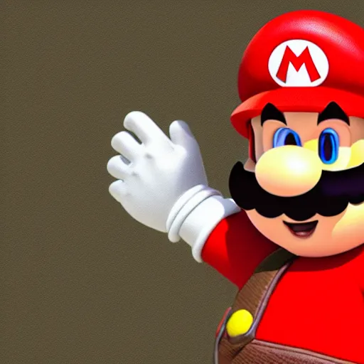 Prompt: photo of mario as a grandpa