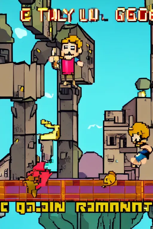 Image similar to ryan gosling platformer, in-game screenshot