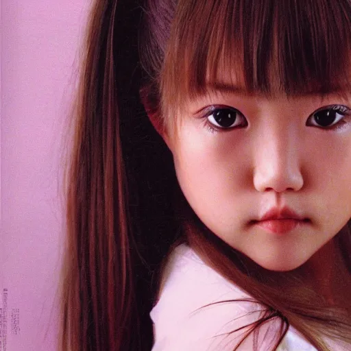 Prompt: portrait of a girl similar to Devon Aoki