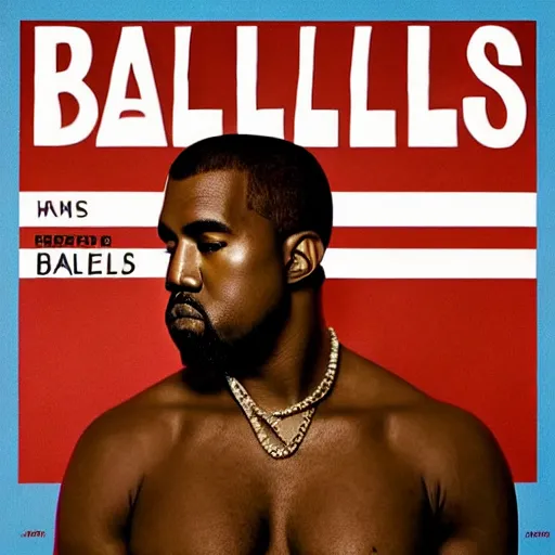 Prompt: kanye west replicating the ballads 1 cover art