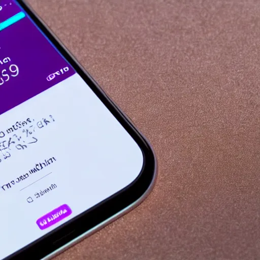 Prompt: An iPhone banking app, contemporary interface in violet color