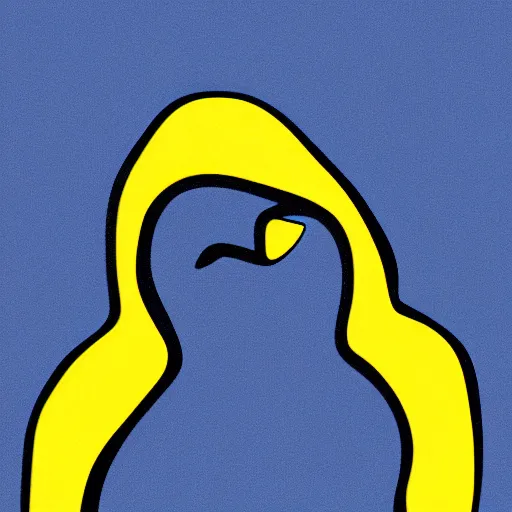 Image similar to portrait photo of linux penguin as a jedi, blue and yellow lighting, dark, cinematic, high quality, 4 k