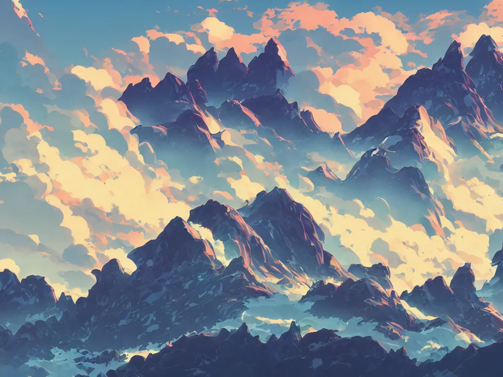 Image similar to mount akina, detailed, cel shaded, by makoto shinkai and moebius and anton fadeev and james gurney,