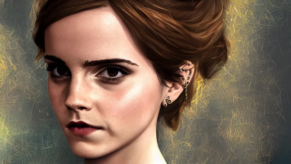 Image similar to emma watson, marry, ceremony, concept art, generated by artificial intelligence, 8K UHD, trending on artstation, extremely detailed