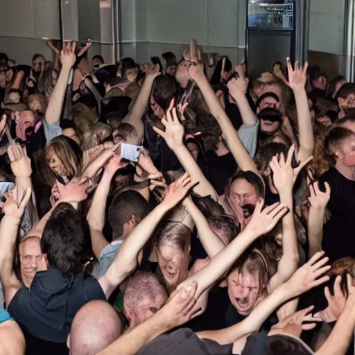 Image similar to moshpit in a public toilet