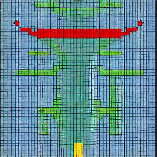 Prompt: pixel art of a scientific diagram of a biological rocket ship
