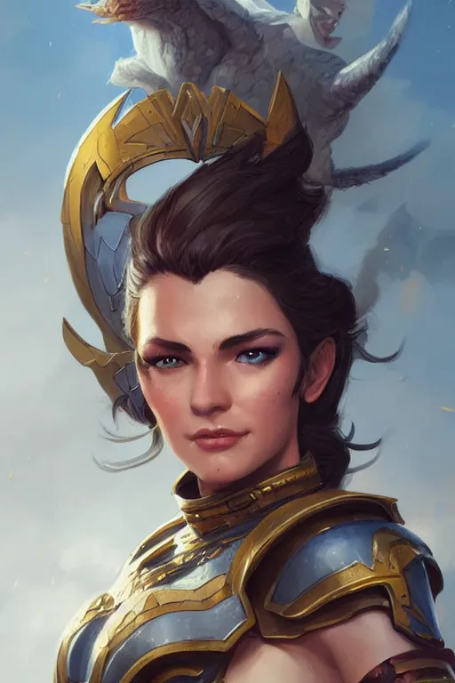 Image similar to amazon valkyrie athena, d & d, fantasy, portrait, highly detailed, headshot, digital painting, trending on artstation, concept art, sharp focus, illustration, art by artgerm and greg rutkowski and magali villeneuve