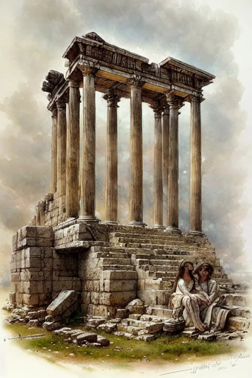 Image similar to (((((new roman temple . muted colors.))))) by Jean-Baptiste Monge !!!!!!!!!!!!!!!!!!!!!!!!!!!