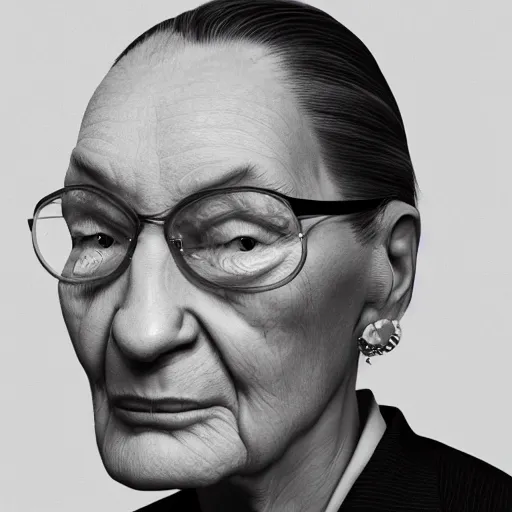 Image similar to photorealistic anamorphic portrait of jacques chirac as a female human ( woman ), afp press, f 3. 2, 1 6 mm, leica, picture of the year, trending on artstation