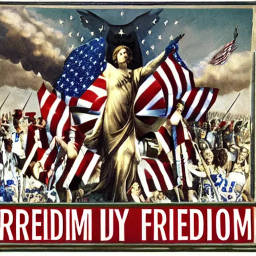 Image similar to an artist depiction of freedom