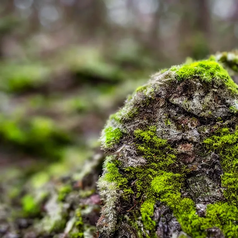 Image similar to a drawn picture lichens and moss close-up various fungus, mushrooms and plants, Atmospheric phenomenon, artistic photography, muted colors, conceptual, long exposure outside the city