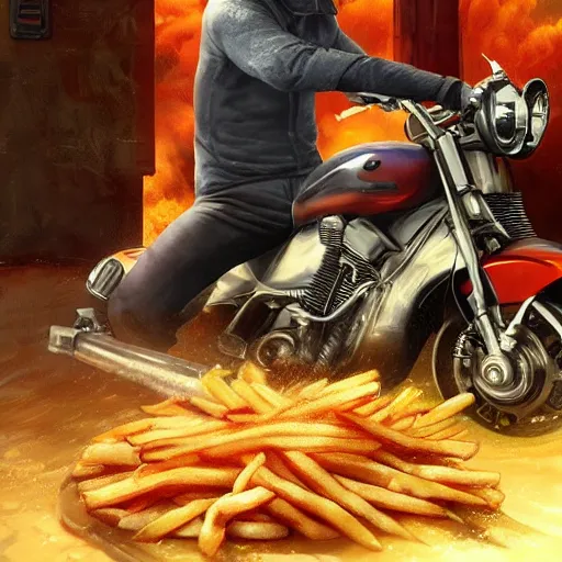 Image similar to tom cruise planting fries into the ground, digital art, highly - detailed, artstation cgsociety masterpiece