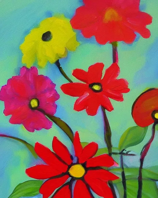 easy flower designs to paint