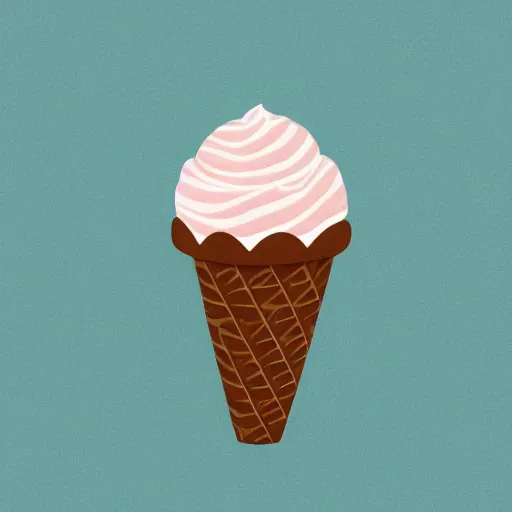 Image similar to a very detailed photograph of ice cream cone love