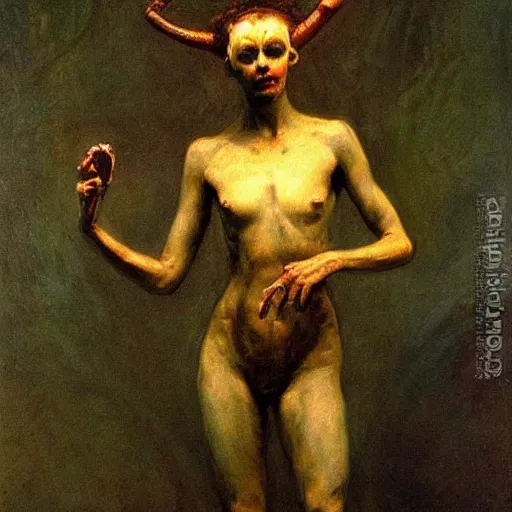 Image similar to alien by ilya repin