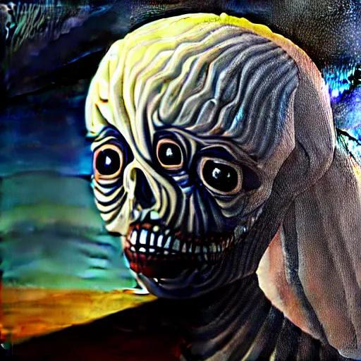 Image similar to highly detailed painting of a nightmare