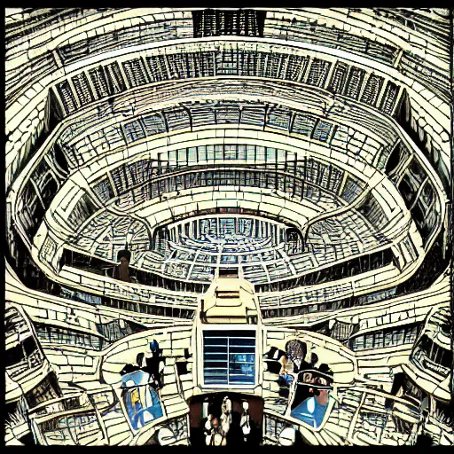 Image similar to digital art of a panopticon