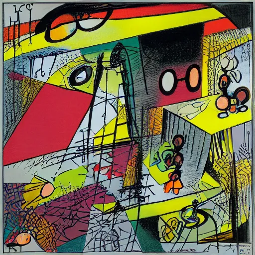 Image similar to The Anticipation of Surprise, isometric, by Charles M. Schulz, Roberto Matta