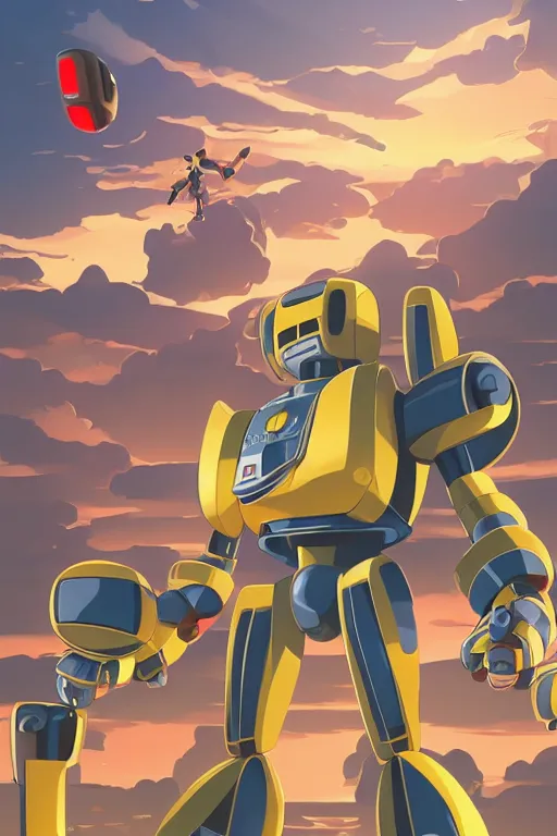 Image similar to metabots medabots medarotto medarot robot minimalist comics, behance hd by jesper ejsing, by rhads, makoto shinkai and lois van baarle, ilya kuvshinov, rossdraws global illumination ray tracing hdr radiating a glowing aura