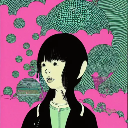 Image similar to a portrait of a girl by inio asano, beeple and james jean, chiho aoshima color scheme