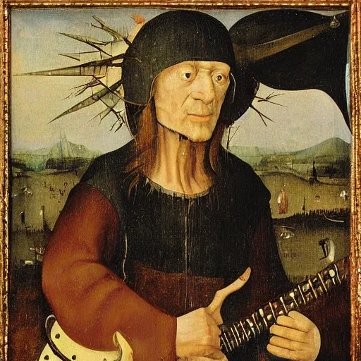 Image similar to joes strummer by hieronymus bosch