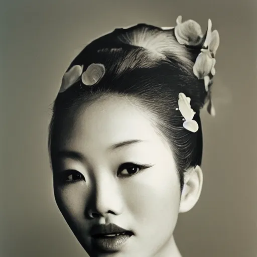 Image similar to photo of chinese beauty by Mark Mann by Richard Avedon, sharpen, 4k, 85mm, award winning