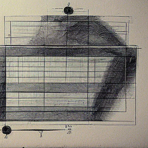 Prompt: antique technical drawing old ink on paper