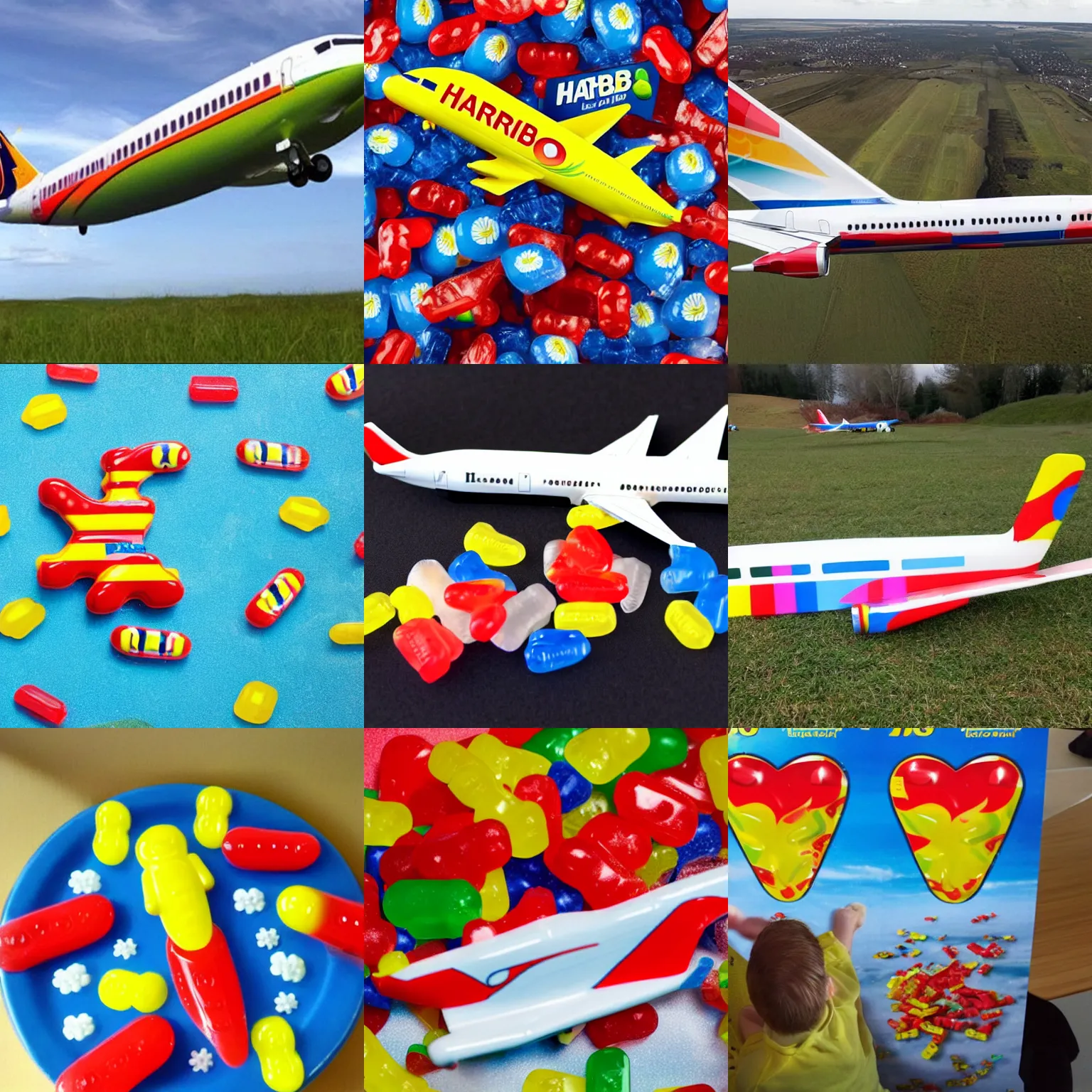 Prompt: haribo plane crash