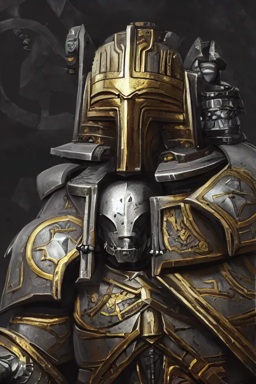 Image similar to armor portrait heros warhammer 4 0 k horus heresy fanart - the primarchs emperor by johannes helgeson animated with vfx concept artist & illustrator global illumination ray tracing hdr fanart arstation zbrush central hardmesh 8 k octane renderer comics stylized