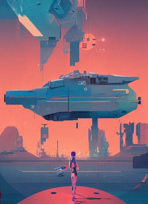 Prompt: poster art by james gilleard, cgsociety, retrofuturismr