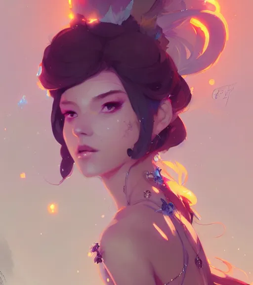 Prompt: portrait of a beautiful female fairy queen in complex and shiny dress by ross tran and atey ghailan, by greg rutkowski, by greg tocchini, by james gilleard, by joe fenton, by kaethe butcher, dynamic lighting, grunge aesthetic