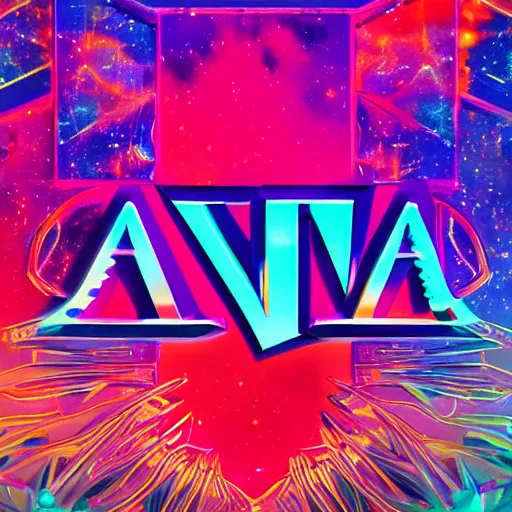 Image similar to a and w vaporwave logo, colorful, digital art, cosmic, 3 d high definition, trending on art station, photorealistic, high resolution, 8 k, octane, hyper detailed, insane details, intricate, elite, ornate, elegant trend, highly detailed and intricate, sharp focus, photography, unreal engine