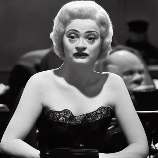 Prompt: Marie Magdalene Dietrich in Witness for the Prosecution (1957).