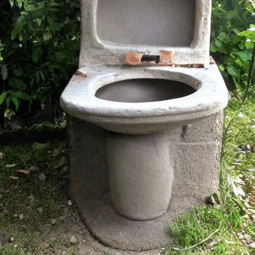 Prompt: Toilet from the stone age