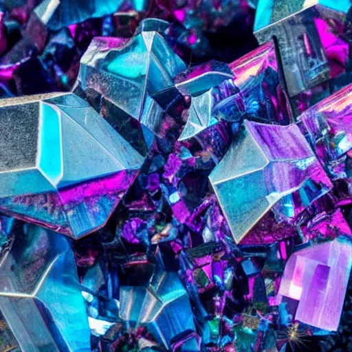 Image similar to bismuth crystals grown in the form of a crown