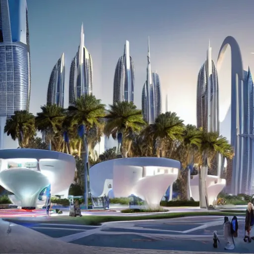 Prompt: arch vis of dubai city of the future named toilet land