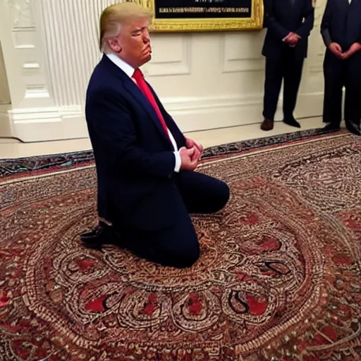 Image similar to trump islamic praying