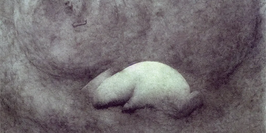 Image similar to ((Snorlax)) by Beksinski, Luis Royo