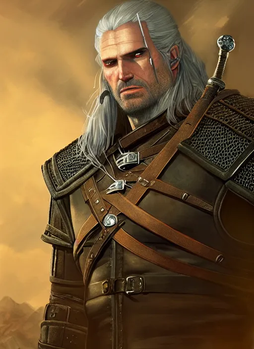 Prompt: digital _ painting _ of _ the witcher _ by _ filipe _ pagliuso _ and _ justin _ gerard _ symmetric _ fantasy _ highly _ detailed _ realistic _ intricate _ port