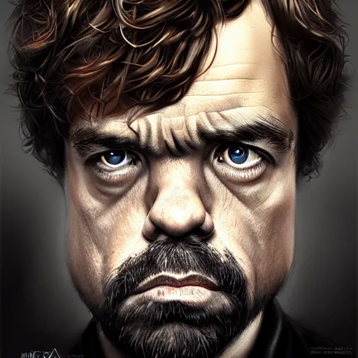 Image similar to peter dinklage as neo, digital painting, extremely detailed, 4 k, intricate, brush strokes, mark arian, artgerm, bastien lecouffe - deharme