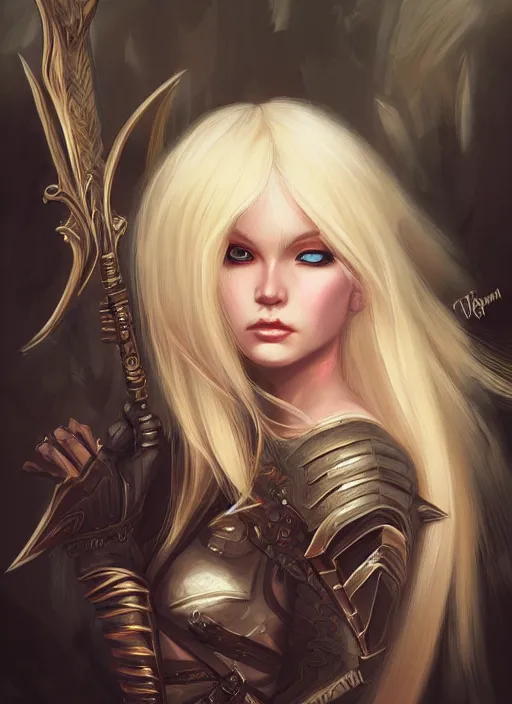 Image similar to blonde combat fairy venizian era, dark fantasy, extremely detailed, sharp focus, portrait, smooth, digital illustration, by rossdraws, frank franzzeta