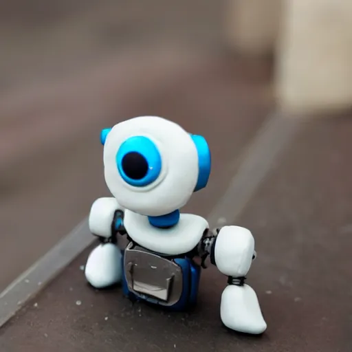 Image similar to cutest little polymer clay robot plushy, unreal engine, bokeh